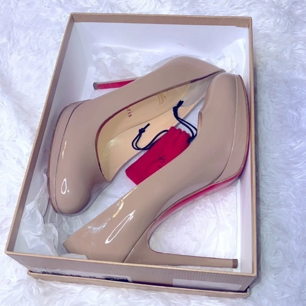🔥Christian Louboutin Nude PumpBEIGE Size 8 - Picture 12 of 13